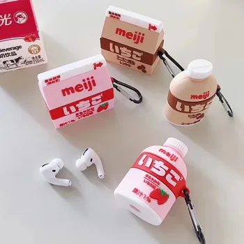 

Silicone Earphone Case ins Korean headset shell Wireless bluetooth headset protective case for airpods1 / 2 / 3pro milk box