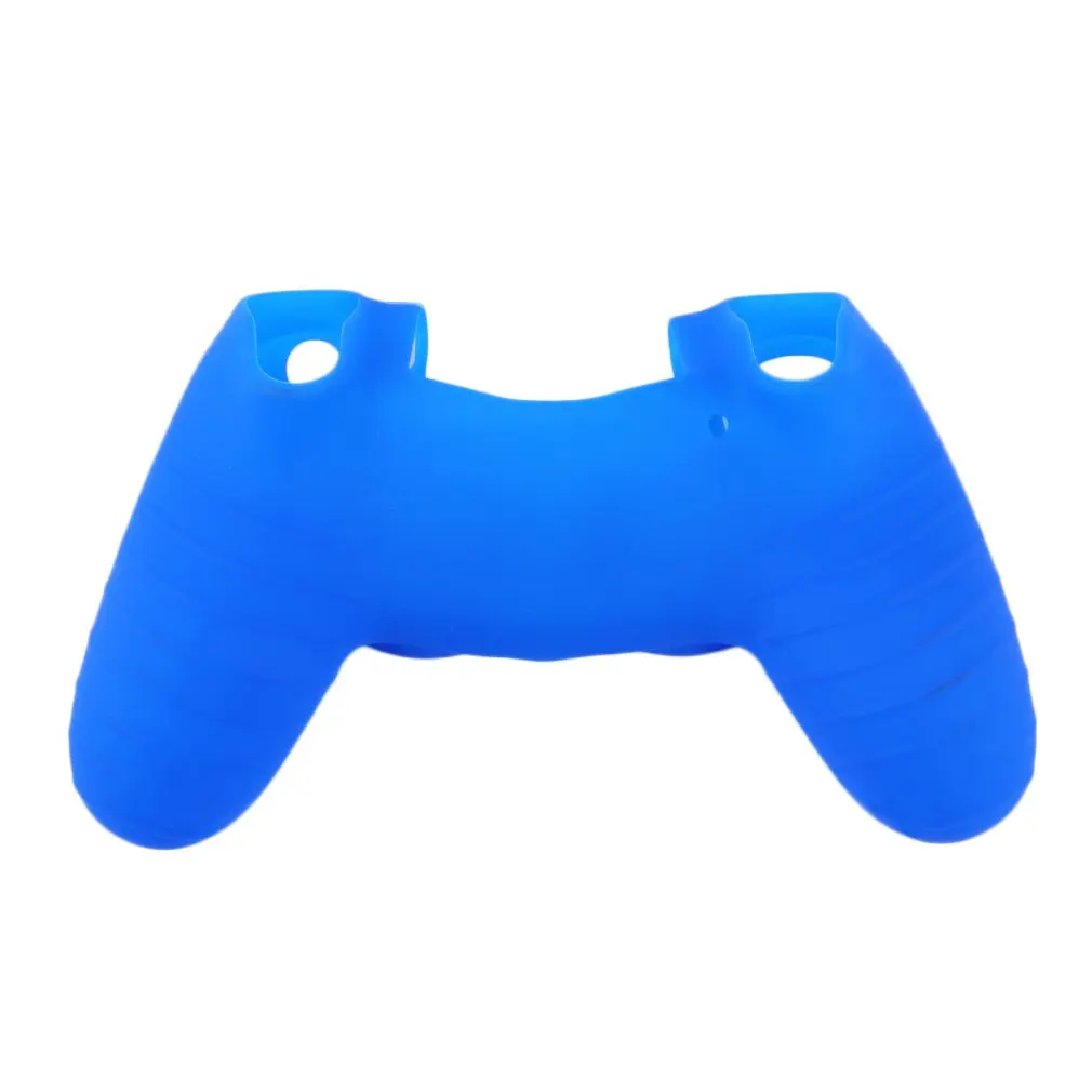 Newest black blue red Soft Silicone Rubber Gel Skin Non-slip Case Cover for PS4 Controller