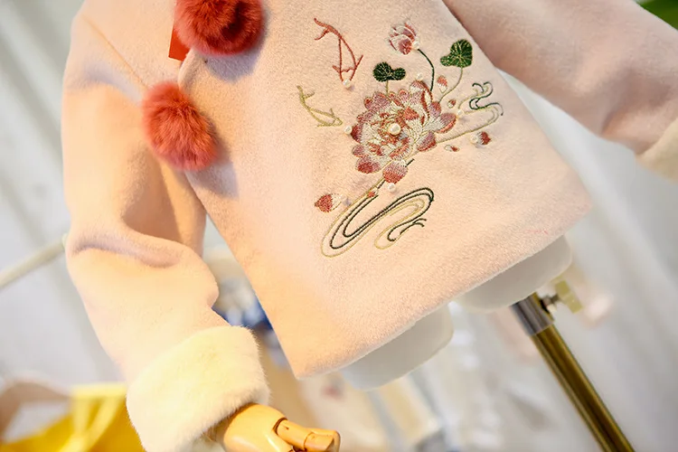 autumn and winter children's clothing new girl two-piece wind big children's children plus cashmere skirt suit