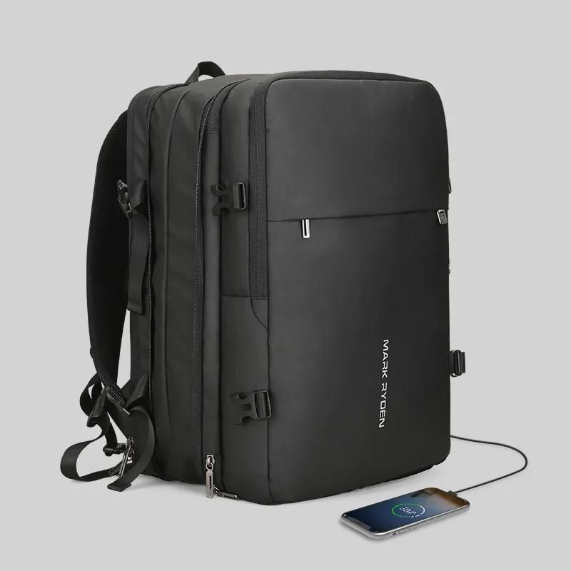 

Man Backpack Fit 17 inch Laptop USB Recharging Multi-layer Space Travel Male Bag Anti-thief Mochila PEOPLE MONTAIN