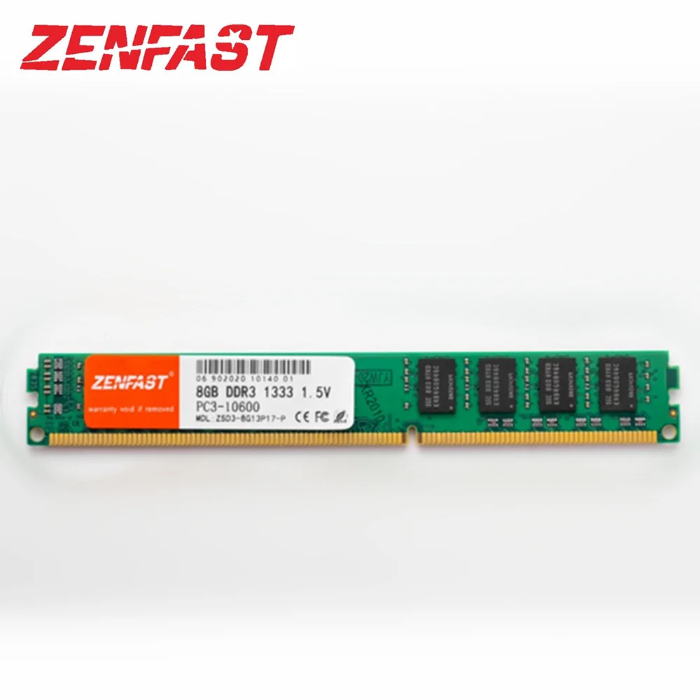 ZENFAST-데스크탑 메모리, DDR3 8GB 4GB 1333Mhz 1600MHz Ram, 240 핀 1.5V DIMM RAM