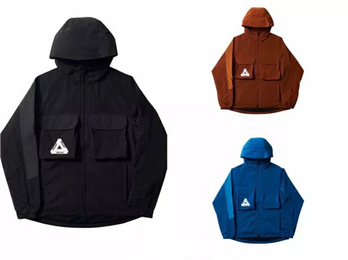 

British-Style Popular Brand Palace Argo Jacket18sslogo Triangular Large Pocket Raincoat Jacket Jacket