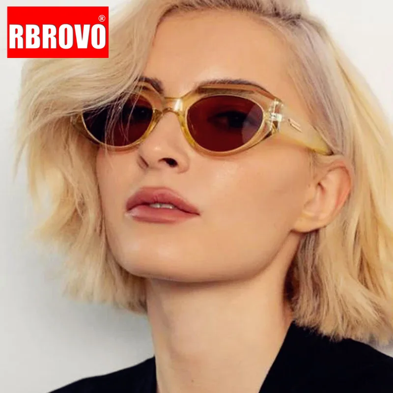 

RBROVO 2023 Cateye Sunglasses Women High Quality Vintage Glasses 2023 Luxury Designer Shades Women Wholesale Gafas De Sol Mujer