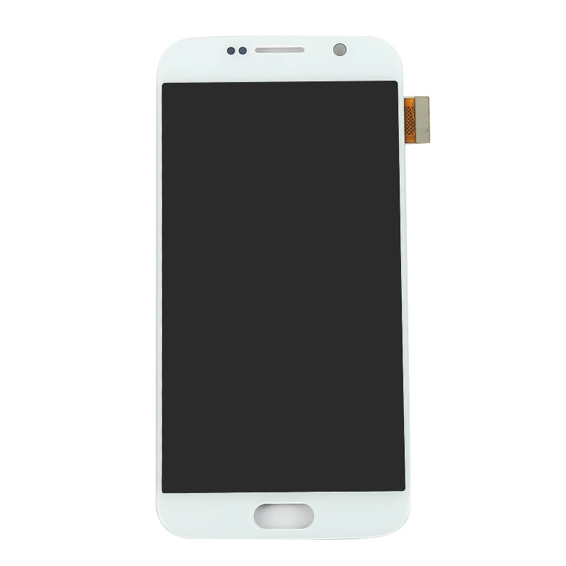 Протестирован для samsung S6 G920f G920i G920A G9200 Белый ЖК-дисплей с кодирующий преобразователь сенсорного экрана в сборе Замена
