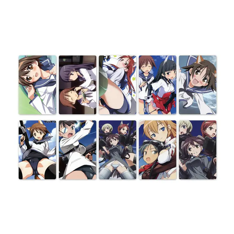 10 шт. аниме Strike Witches Card стикер s Водонепроницаемая крапленая карта наклейка Дети стикерные игрушки для детей коллекция подарок