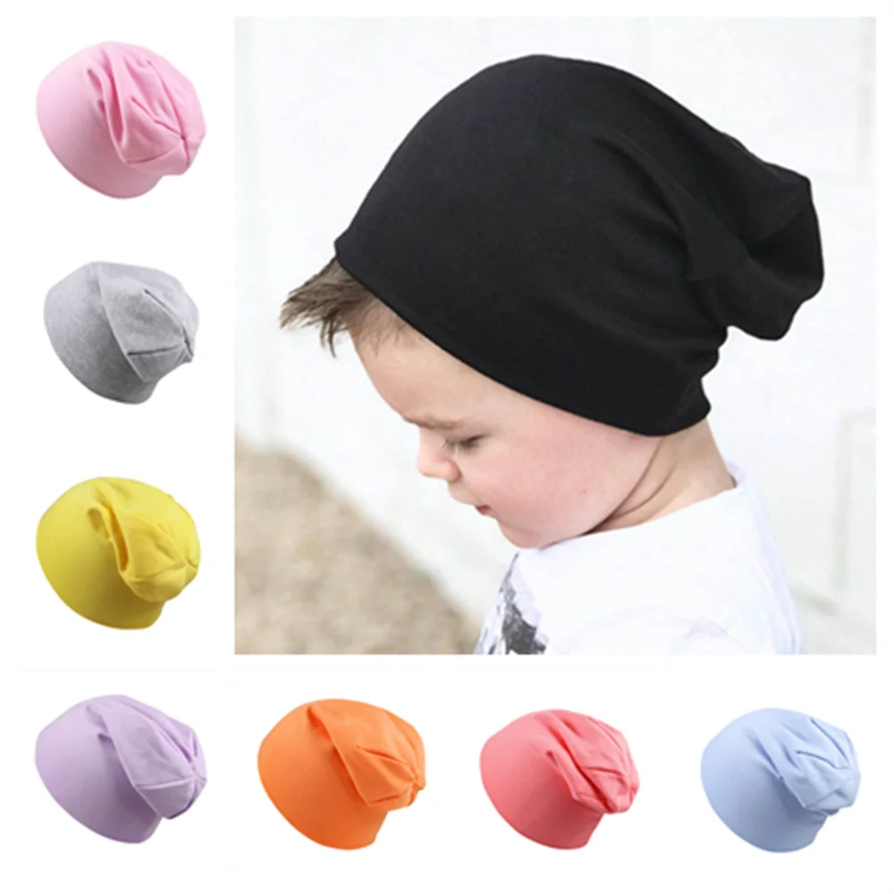 

New Baby Street Dance Hip Hop Hat Spring Autumn Baby Hat Scarf for Boys Girls Knitted Cap Winter Warm Solid Color Children Hat