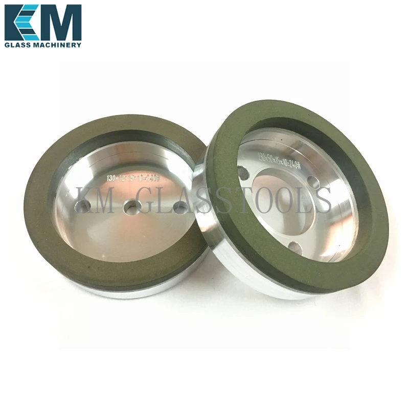 KM Resin wheels R1-CC4-D150/130xd(hole)-15x10 for Glass Straight-line Edging,Variable miter,Double edging machine, Customized.