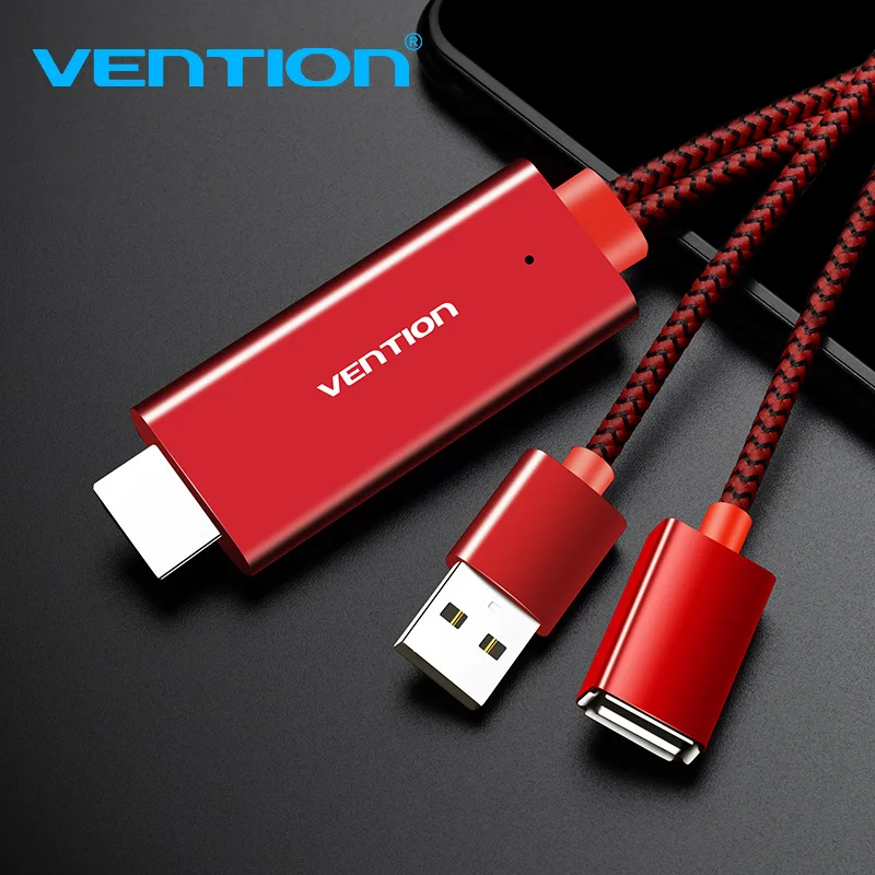 Vention HDMI кабель для iPhone 8Pin к конвертер адаптер цифровой av смартфонов iPad TV 1080P USB
