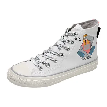 

2020 Spring Autumn Women's Men's Vulcanize Shoes Classic Canvas Shoes Mid Top Reflective Casual Shoes Sneakers Woman Board Shoes