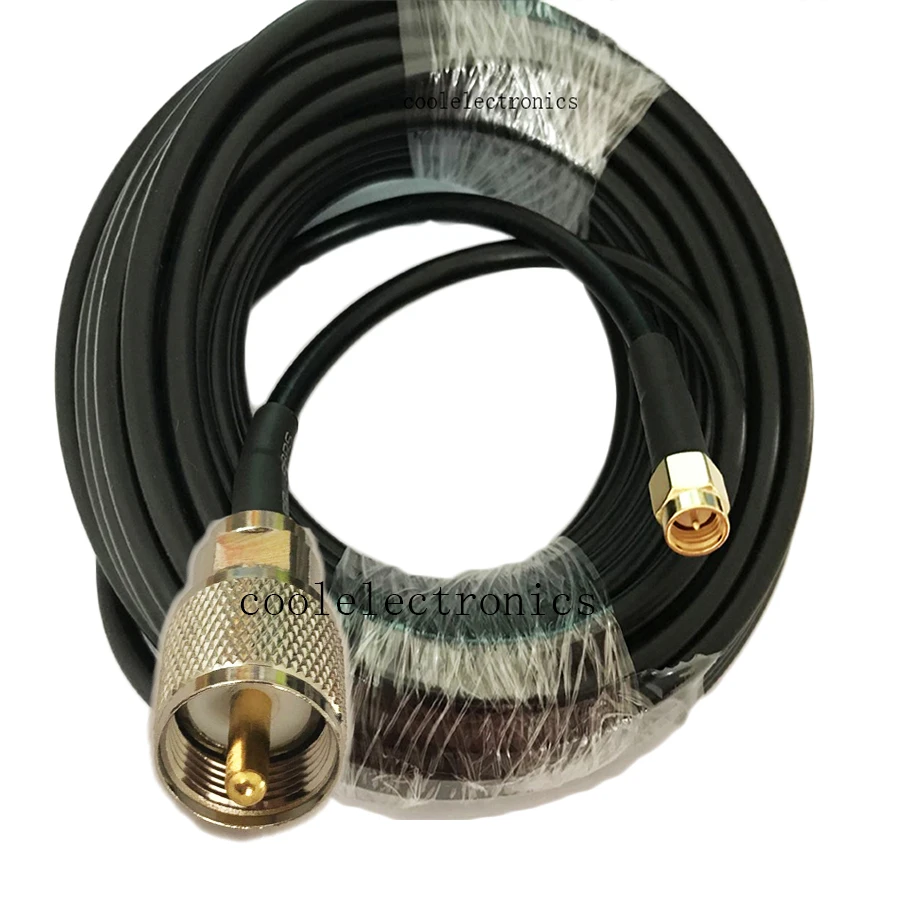 SMA штекер в длинный UHF PL259 разъем для антенны RG58 коаксиальный кабель 1/2/3/5/10/15/20/30 м |