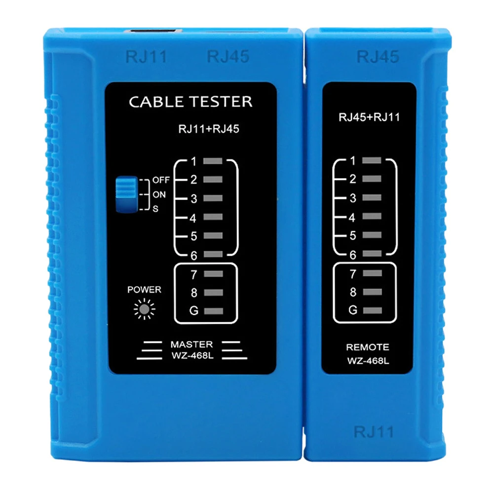 Профессиональный Кабельный тестер lan тестер сетевого кабеля RJ45 RJ11 RJ12 CAT5 CAT6 UTP LAN Высокое качество кабельный тестер сетевой инструмент - Цвет: Черный