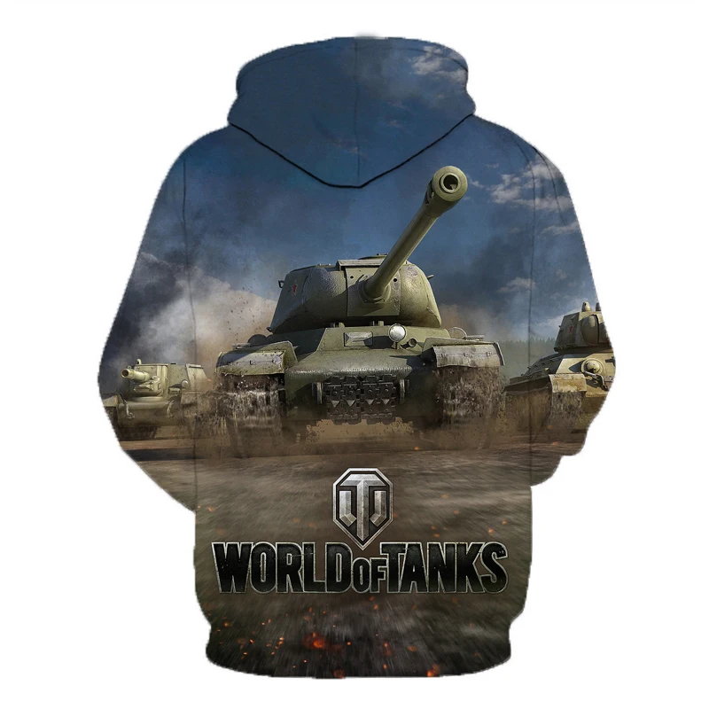 World of Tanks, 3D принт, толстовки с капюшоном для мужчин, популярные игры, повседневные топы, пуловер для женщин, хип-хоп, уличная одежда, негабаритные толстовки