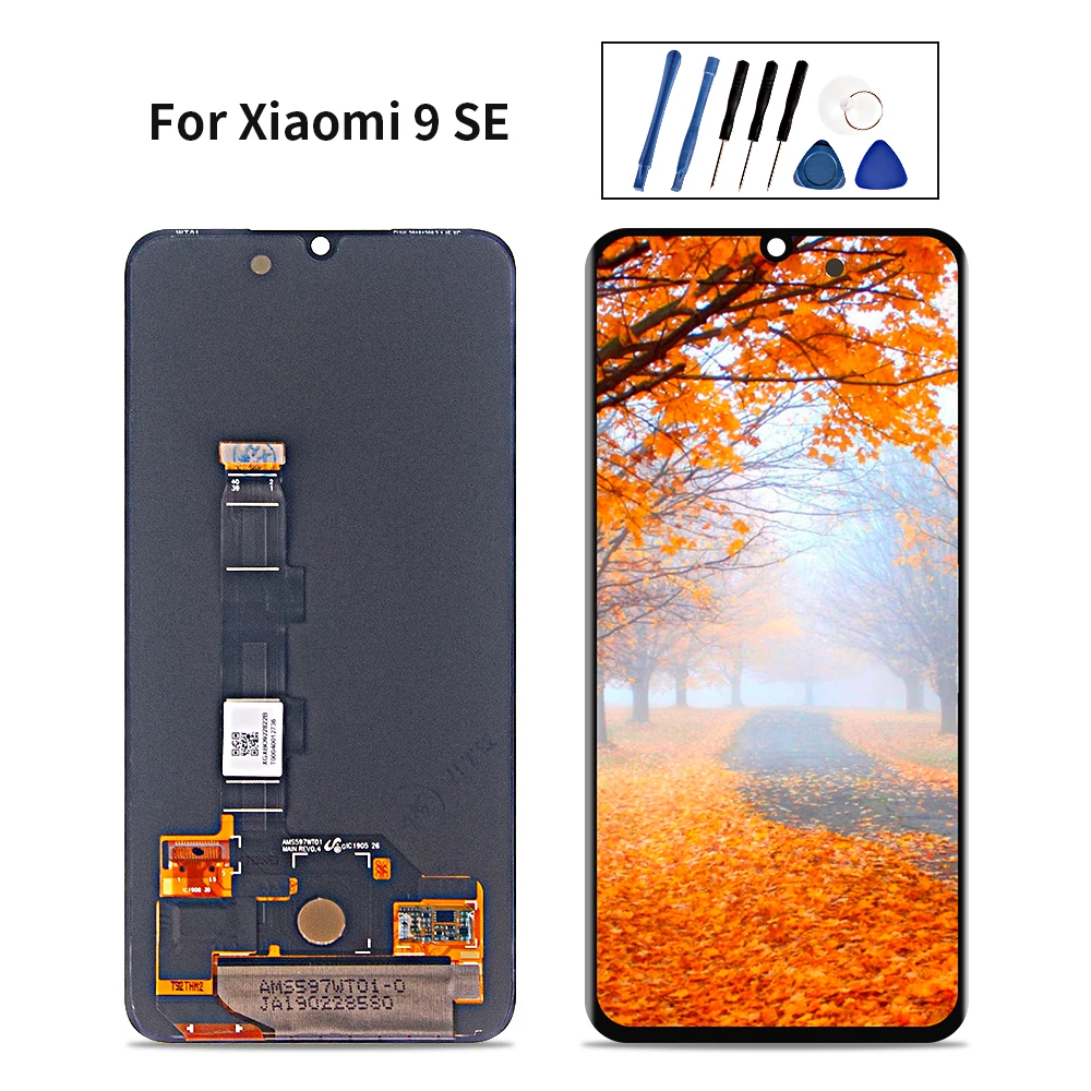 Протестированный AMOLED для Xiaomi mi 9 mi 9 SE ЖК-дисплей с сенсорным экраном дигитайзер дисплей сборка смартфон замена сотового телефона