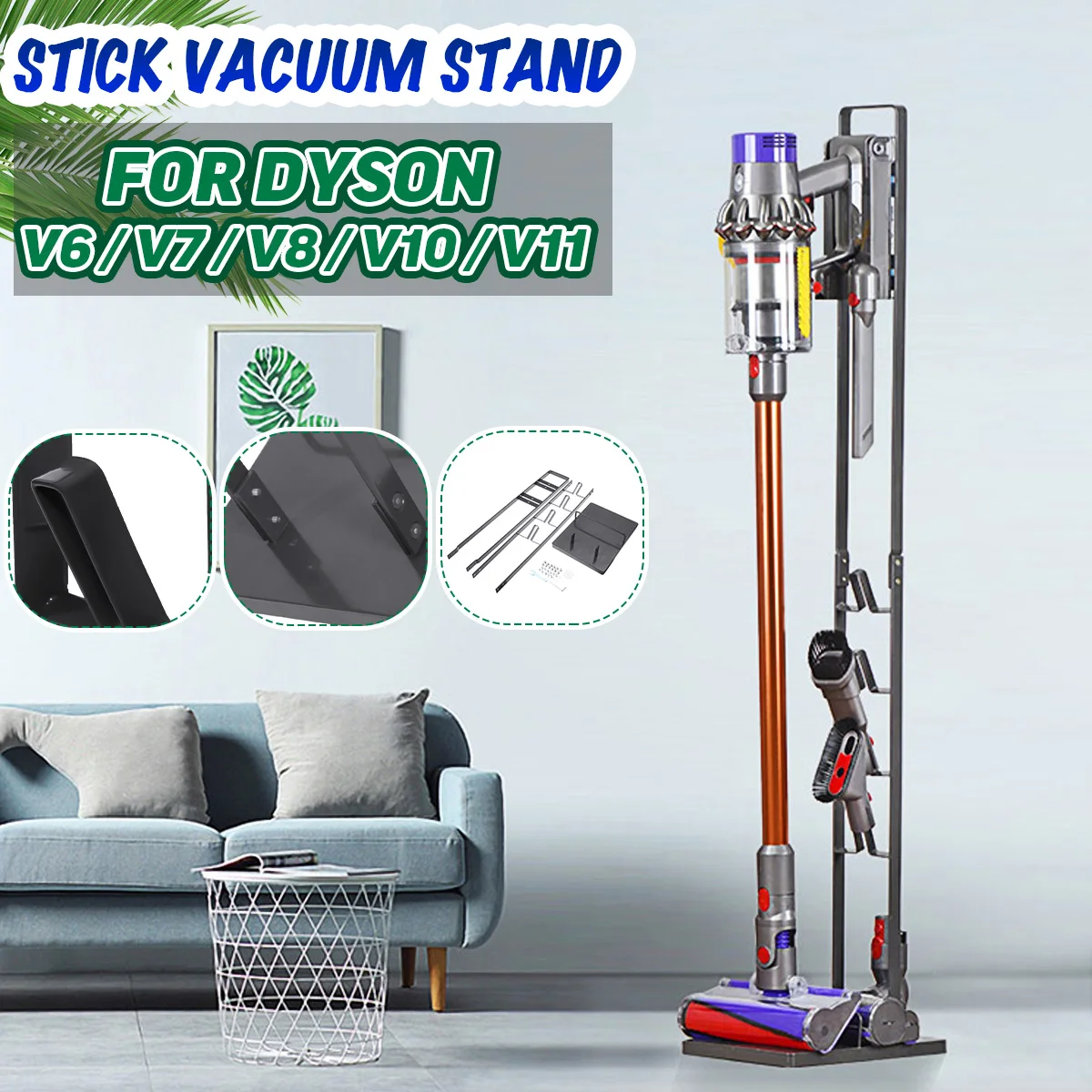  For Dyson V6 V7 V8 V10 Vacuum Cleaner Home Storage Rack Steel Stick Vacuum Cleaner Stand Storage Ac