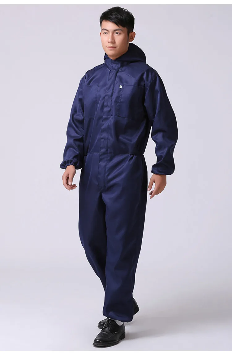 Men Thin Work Overalls Breathable Summer Long Sleeve Coveralls Dust-proof Protective Work clothes WorkerMachine Auto Repair (10)