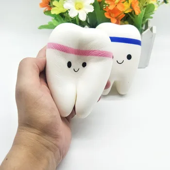 

New Listing of Super Cartoon Teeth Pendant Elastic Slow Slow Rebound Decompression Toys To Vent Squishies Toys