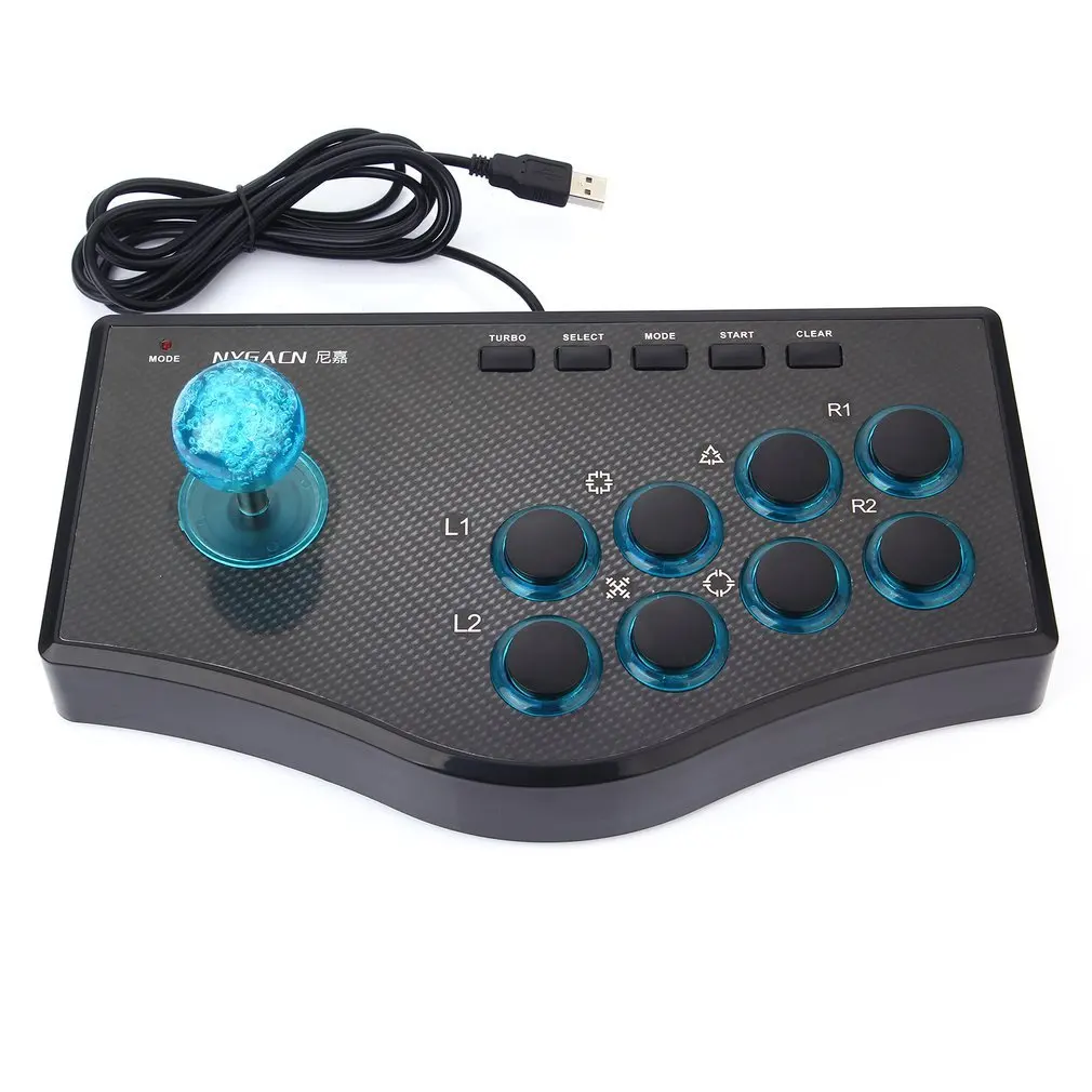 3 In 1 USB Wired Game Controller Arcade Fighting Joystick Stick For PS3 Computer PC Gamepad Engineering Design Gaming Console