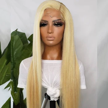 

4x4 Lace Closure Wig Straight Wig 613 Blonde Lace Front Human Hair Wigs Remy Brazilian Lace Front Wigs Pre Plucked 150% Density
