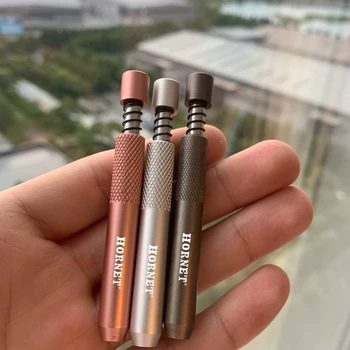 

HORNET 78MMSmoking Metal Pipe One Hitter Bat Spring Aluminum Smoking Pipe Cigarette Dugout Pipes Tobacco Herb Pipe Accessories