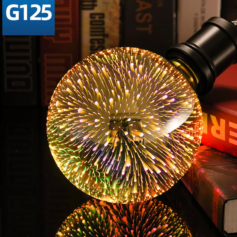 G125 LUCKYLED 3D украшения праздничный светильник s лампы светодиодный светильник E27 220v 110v A60 ST64 G80 G95 G125 Светильник лампы в стиле ретро, стилизованные под языки пламени Новинка светильник - Испускаемый цвет: G125