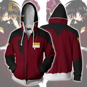 

GUNDAM Costumes GUNDAM Sweatshirts Cosplay 3D Printed Zip Sweatshirt Men's Fashion Cartoon Hooded Sweater Jackets