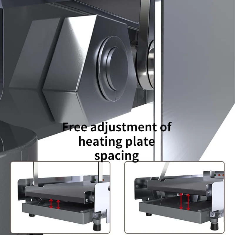 HBJ212 Double-layer Hamburger Machine Commercial Small Roasting Charter Heating Hamburger 5
