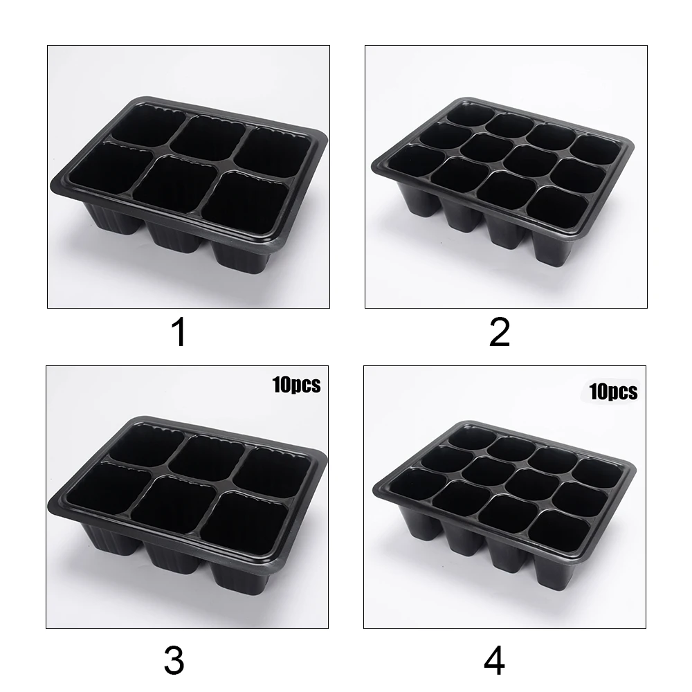 1 шт. 12/6 ячеек сохранение тепла влагонепроницаемый ящик горшок для рассады посадки с куполом и основанием для горшков садовое домашнее растение бонсай