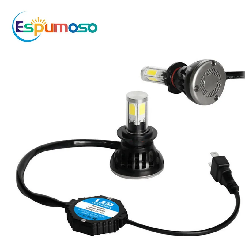 G5 H1 LED Light H4 H7 LED Headlights Car H3 H11 H27 HB3 HB4 9005 Automobile Headlamp COB 4 Sides Bulbs 80W 8000LM 2PCS