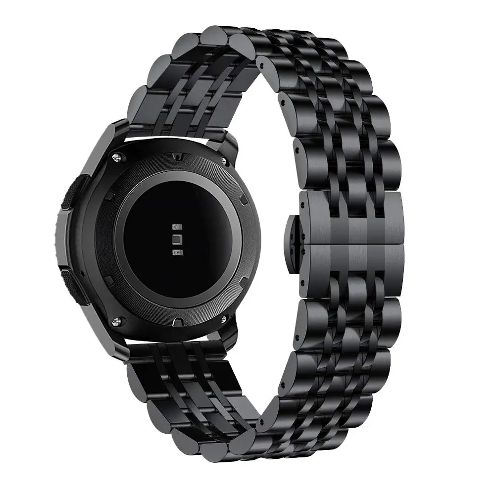 1 black Ремешок из нержавеющей стали для samsung Galaxy watch 46 мм ремешок gear S3 Frontier band 22 мм металлический ремень браслет huawei watch GT 2 46 мм - Цвет ремешка: 1 black