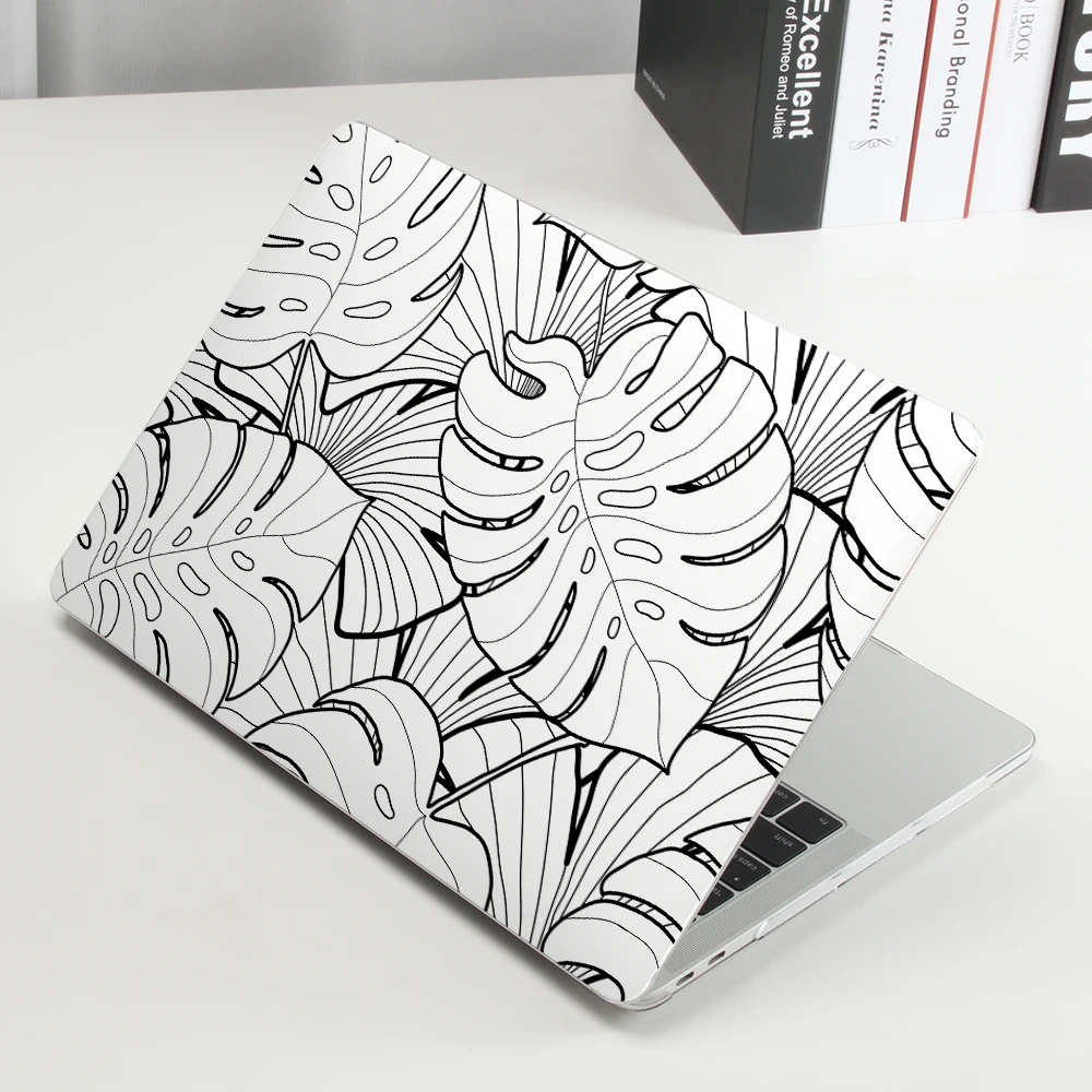 3D Print Abstract Leaves Laptop Case For Macbook Air 13 A2337 A2338 2020 M1 Chip Pro 14 15 A2442 A2289 Mac Pro 16 A2141 A2485