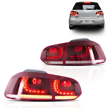 

Tail Lights Assembly for Volkswagen Golf 6 VW MK6 GTI R 2010 2011 2012 2013 2014 with Sequential Full LED DRL Bars