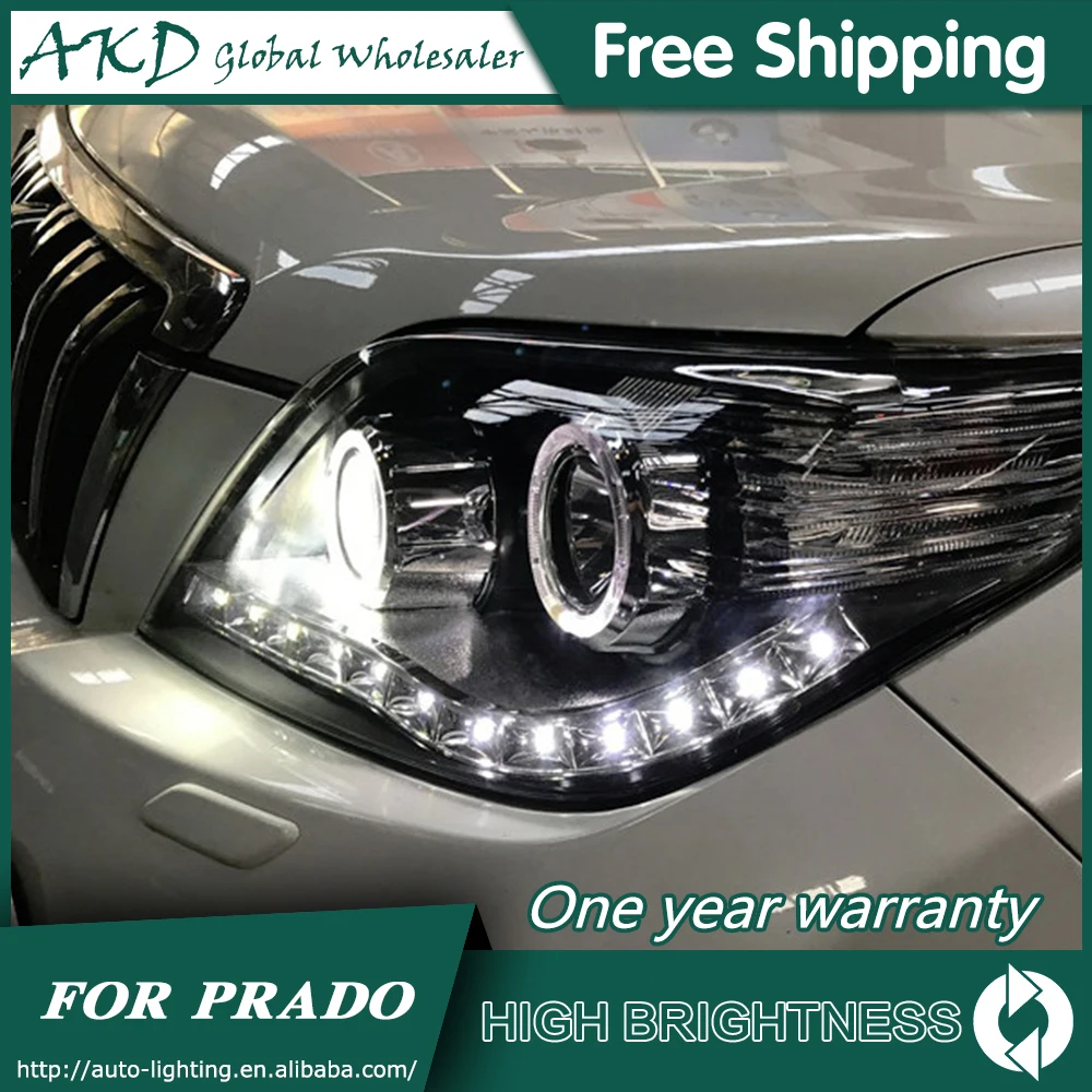 Фары для автомобиля Toyota Prado 2010 2012 LC150 DRL дневные ходовые огни головная лампа LED би