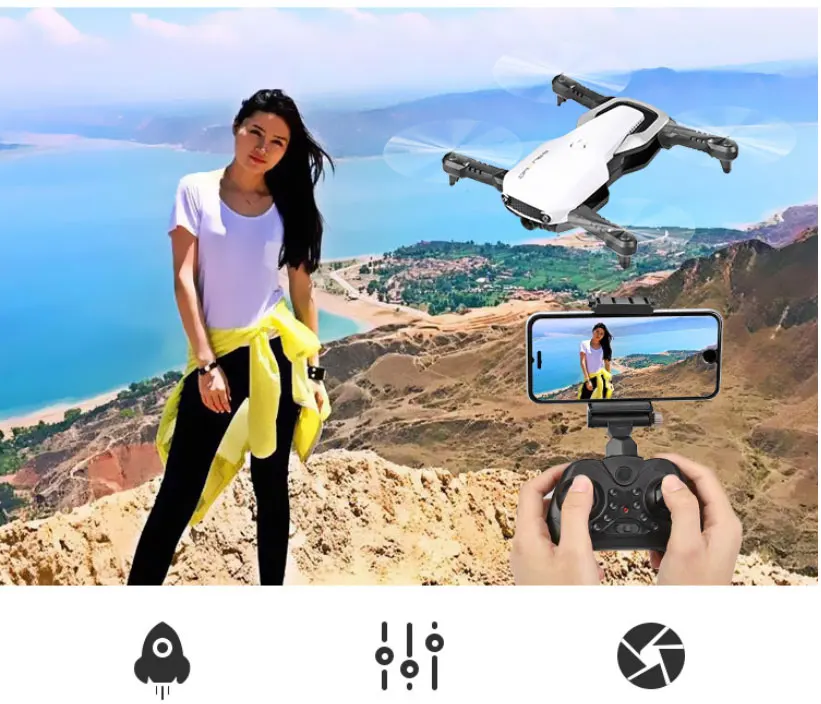 

Children's Toy Gift Folding Drone HD Camera WiFi Professional Long Battery Life Quadcopter Headless Mode RC Helicopter Model