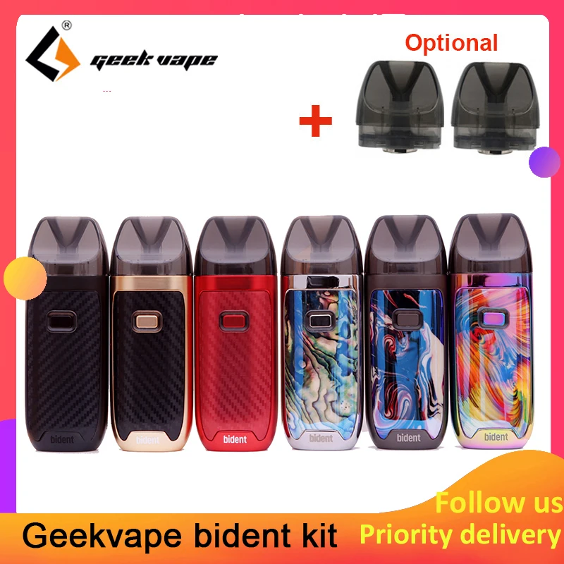 

New arrival GeekVape Bident Kit with 950mAh Built-in Battery Dual Coil Pod System Kit 2ML/3.5ML POD MTL/DTL vape kit