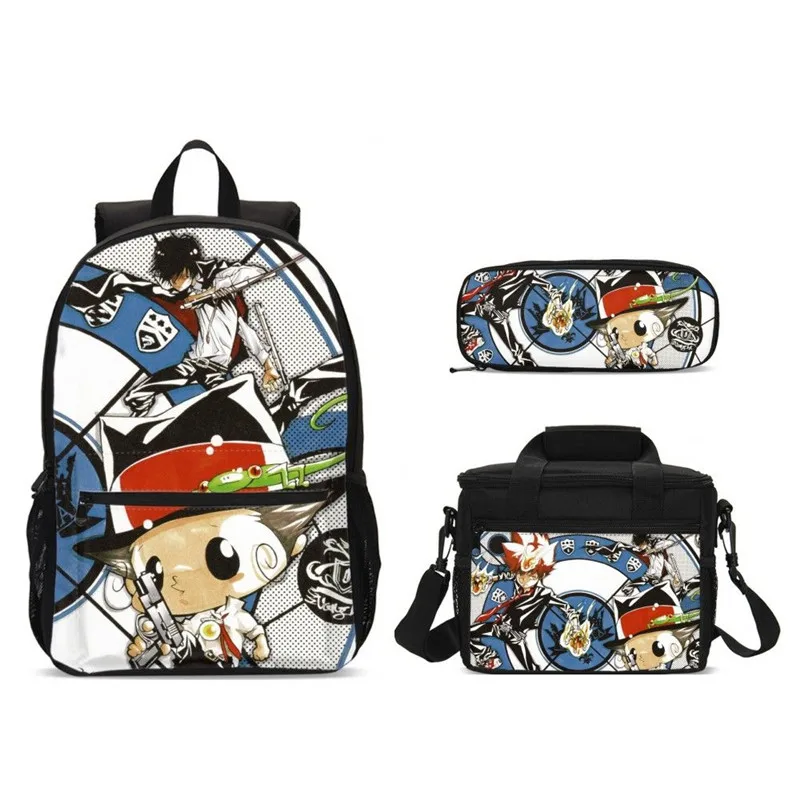 HITMAN REBORN Children 3 шт./компл. школьные ранцы для мальчиков Дети Аниме Печать школьный