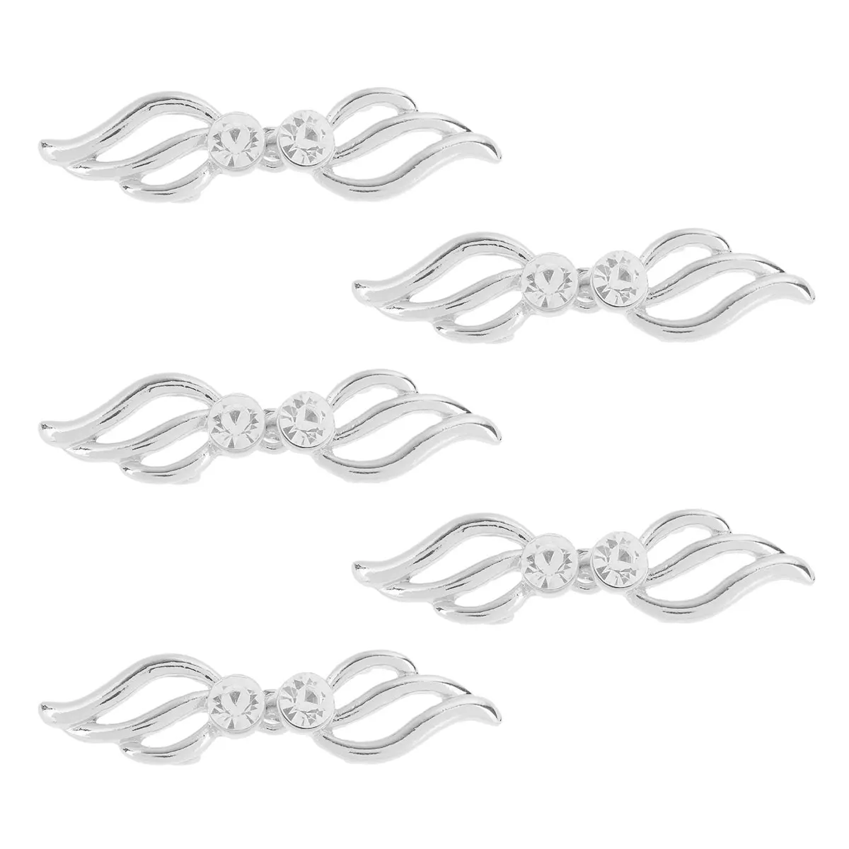 Silver Женская и мужская блестящая брошь-зажим для воротника, накидка, плащ, застежка, крючки, кардиган, болеро, танцевальная шаль, свитер, броши, заколки на кнопке - Окраска металла: Silver
