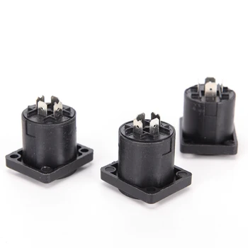 

Hot 10pcs/lot 4 Pin Speaker Female Jack Socket Compatible Audio Cable Panel Chassis Socket Connector for Audio Amplifier Cable