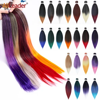 

Alileader Pre Stretched Braiding Hair 20"26" 60Color Ez Braids Rainbow Synthetic Braiding Hair Extension Straight Ez Braids Hair
