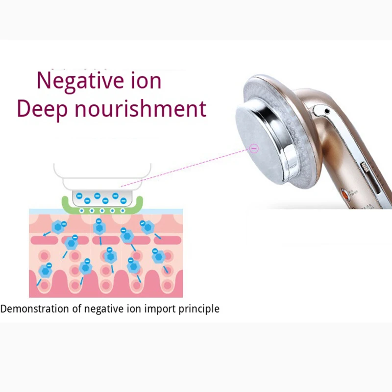  Ultrasonic Ion Beauty Equipment LED Light Skin Rejuvenation TENS Lifting Face Slimming Body Apparat - 4000579020685