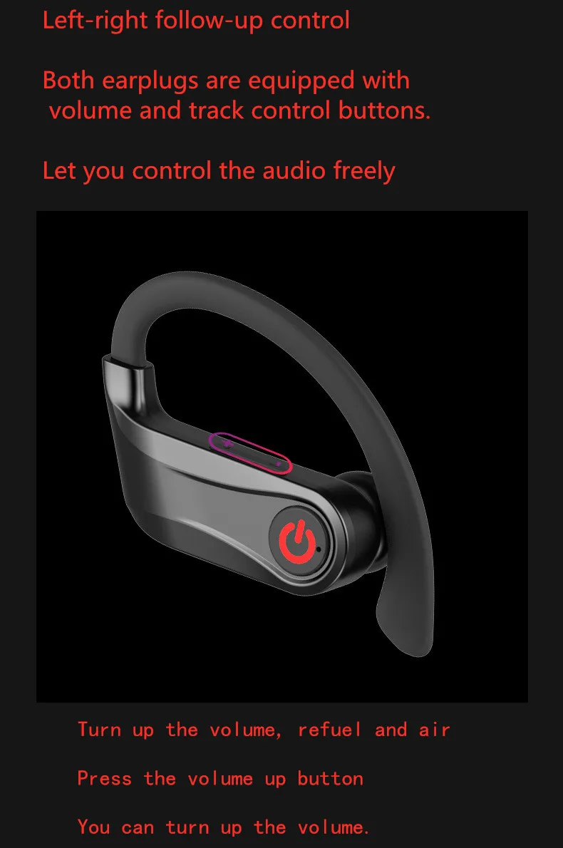 Popular Q62 Bluetooth headset 5.0 with digital display mobile wireless Bluetooth headset Mini Bluetooth headset
