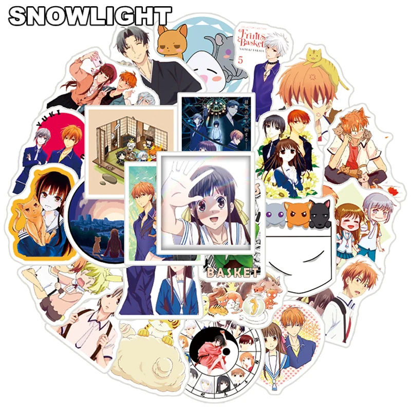 10/25pcs/set Cartoon Anime Fruits Basket Mix Graffiti Stickers For Laptop Diy Kids Toys Phone Skateboard Helmet Case Luggage