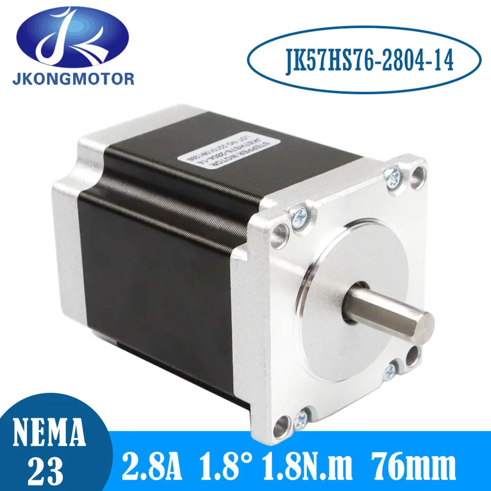 Jkongmotor NEMA 23 CNC Stepper motor 57x76mm 2.8A 1.8N.m D=8mm