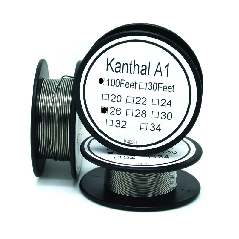 Kanthal A1 провода катушки распылителя кантал 26 Калибр 100 футов 0,4 мм сопротивление нагревательного провода резистор AWG