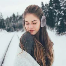 Женские зимние теплые милые теплые наушники для улицы, складные наушники, теплые наушники
