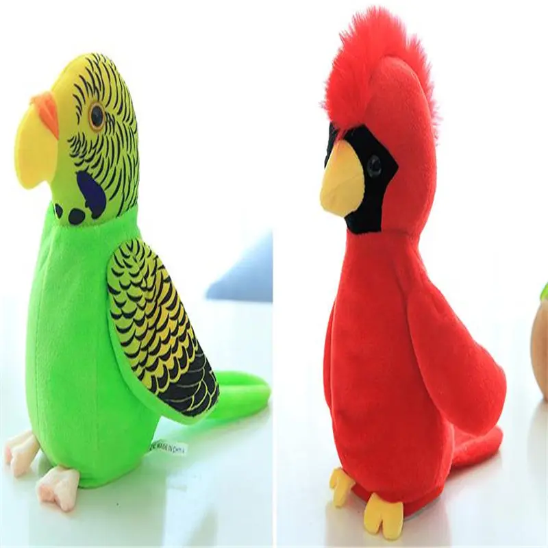 Electronic Talking Parrot Toy Cute Speaking Record Repeats Waving Wings Electroni Bird Stuffed Plush Toy Kids Birthday Gift 21cm Electronic Talking Parrot Toy Cute Speaking Record Repeats Waving Wings Electroni Bird Stuffed Plush Toy Kids Birthday Gift 21cm