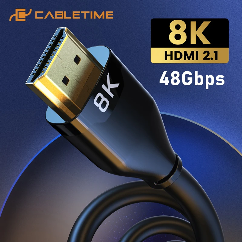 Kabel HDMI 2.1 CABLETIME 8K za $6.99 / ~26zł