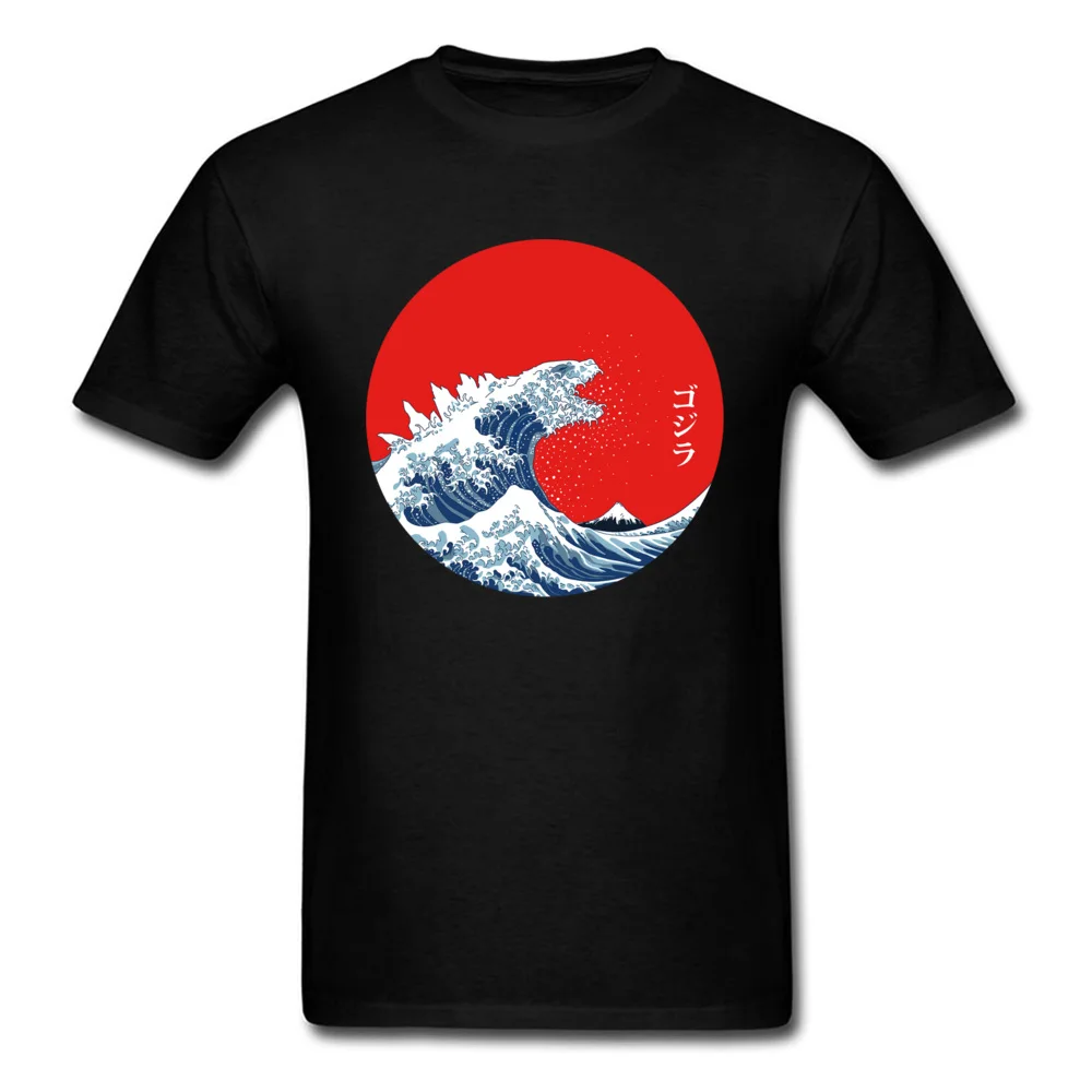 Artist Hokusai T Shirt Variant T-shirt Men Japan Style Tops Tees Scenery Sunset Great Wave Tshirt Black Clothes Cotton |
