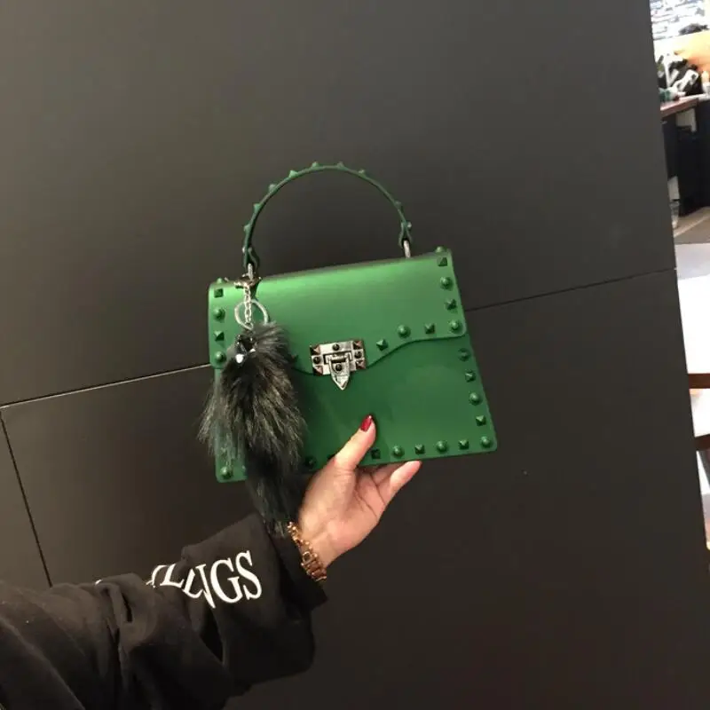 Модные дизайнерские женские сумки-мессенджеры высокого качества ПВХ желе сумка через плечо сумки для женщин кожаные сумки ЖЕЛТЫЕ - Цвет: small  green