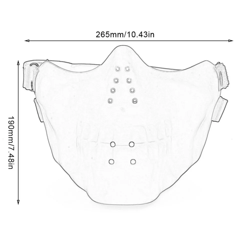 Хэллоуин защитная маска нижняя половина лица Череп маски защитная маска ужаса пугать сплошной цвет маска