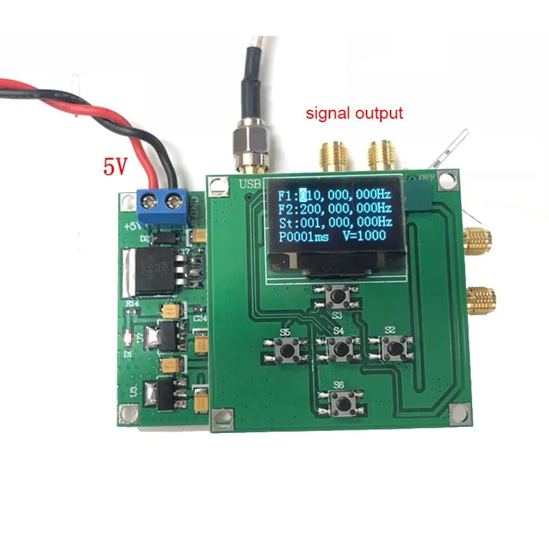 Lusya AD9912 ГСП частота 1 HZ-400 МГц синусоида выход источник сигнала DDS генератор сигналов модуль STC Главная плата управления T0843